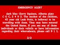 Canada Alert Ready - AMBER ALERT, Shaunavon, Saskatchewan (Province Wide)