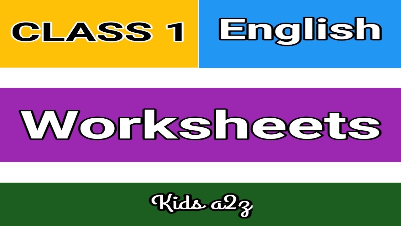 English Worksheets For Class 1 Grade 1 Worksheets Class 1 English Worksheets Part 2 YouTube