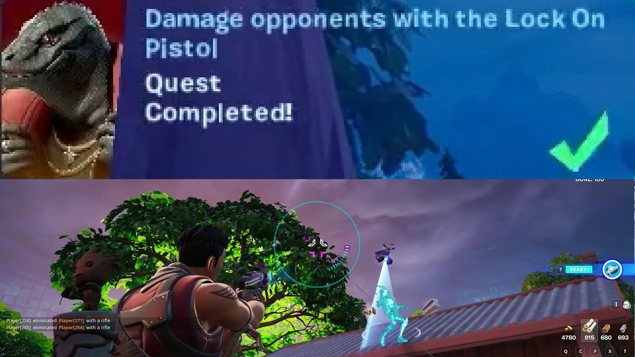 Damage Opponents with the Lock On Pistol Fortnite