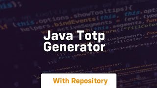 java totp generator