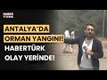 Antalya Konyaaltı&#39;ndaki orman yangınına müdahale sürüyor! Habertürk ekibi olay yerinde!