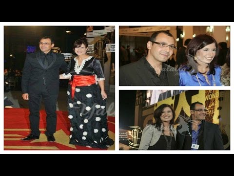 بالصور فاطمة النوالي آزر مع زوجها ورفيق دربها سعيد آزر كوبل رائع