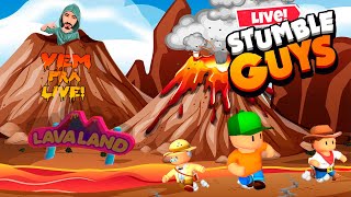 STUMBLE GUYS LIVE AO VIVO AGORA PORTUGUÊS BRASIL - JOGANDO COM INSCRITOS!