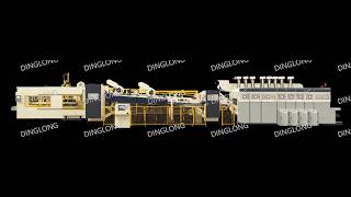 #FFG #SNOVA-TP1224 #Dinglong Flexo folder gluer inline converting machine.