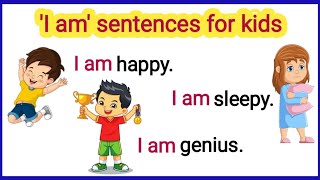'I am' sentences for kids / english sentences with hindi meaning / Reading practice Sentences. screenshot 3