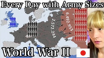 Japanese FIRST TIME Watching World War II Every Day with Army Sizes