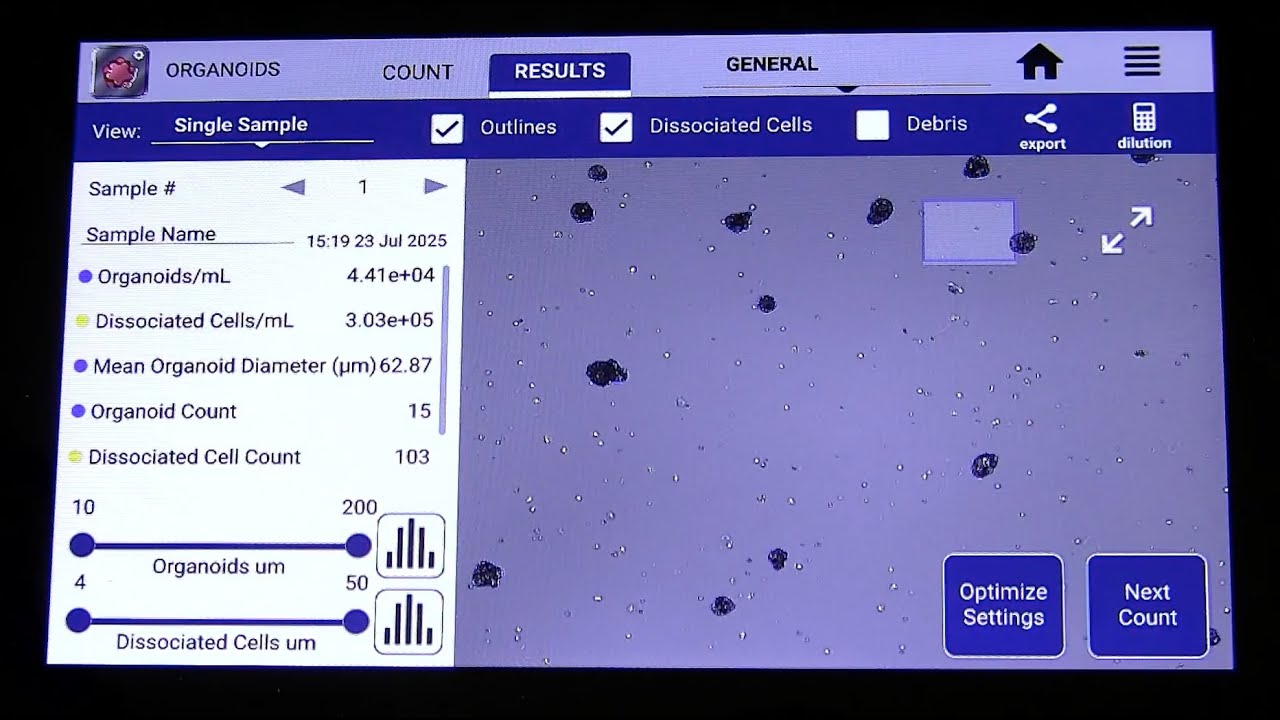 CellDrop Organoids App | Live Demo