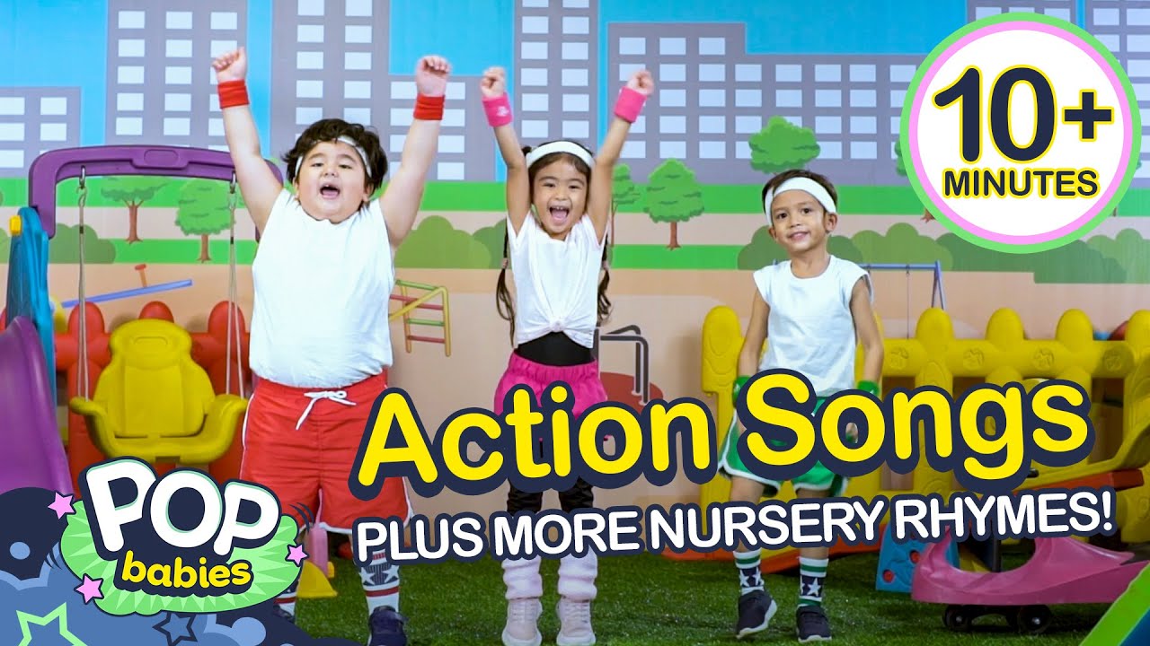 ⁣Action Songs + More Nursery Rhymes | Non - Stop Compilation | Pop Babies