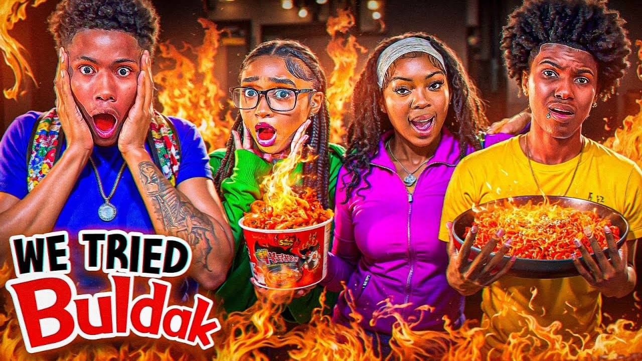 We tried buldak noodles 🍜 🔥🔥***Ft Selo and Rasmin