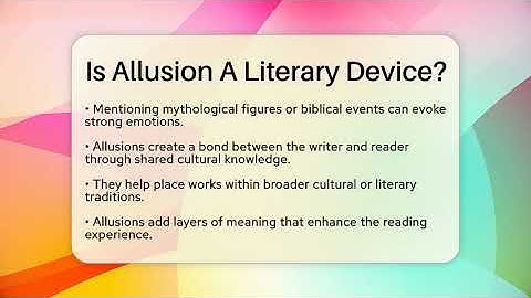 Is Allusion A Literary Device? - The Prose Path
