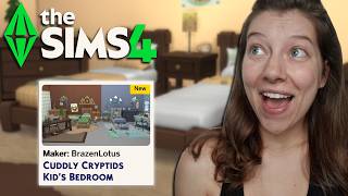 The Sims 4 Marketplace Cuddly Cryptids Kid's Bedroom by BrazenLotus Maker Pack Review | OhcluckGames