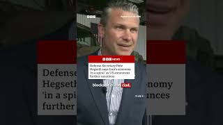Pete Hegseth says Iran's economy 'in a spiral' as US announces further sanctions. #BBCNews
