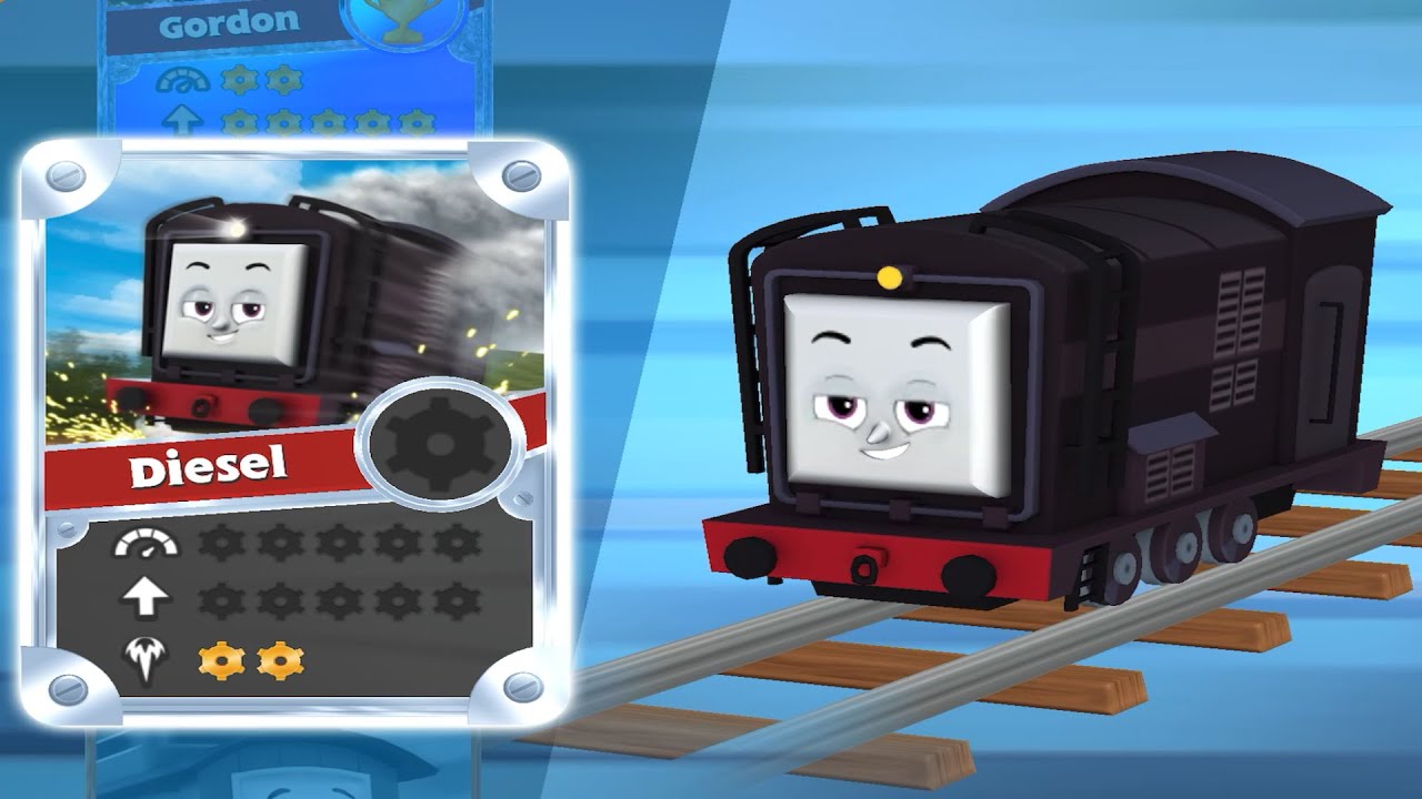 TOMAS EL TREN en español. Diesel en carreras de trenes de Thomas GoGo.