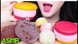 ... what i am eating on this video are chocolate ice cream, mochi
cr...