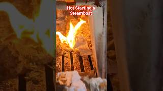 Hot Starting a Steamboat #steam #fire #fyrefestival #offgrid #boating #delta #californiadelta #epic