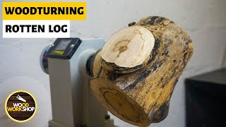 Woodturning: Rotten Log into a Bowl