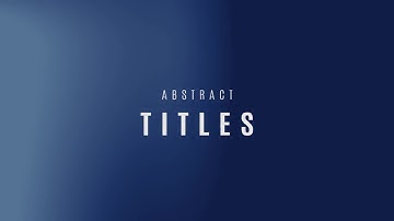 Abstract Titles by refreim | Premiere Pro Project - Motion Array template