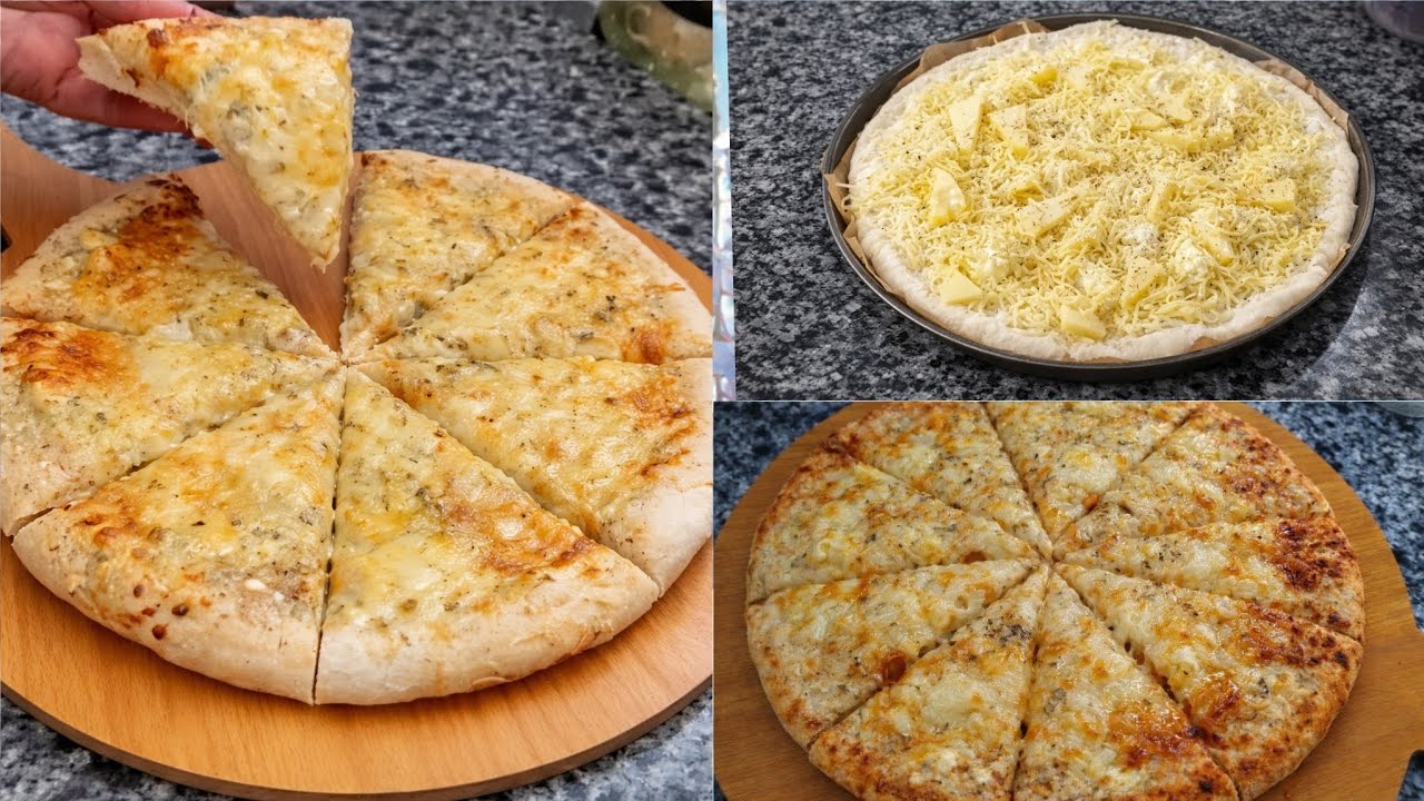 بيتزا 3 أجبان مثل أفخم المطاعم🍕| بطريقة احترافية ومع سر خطير💥 Pizza fromage irrésistible🧀Astuces pro