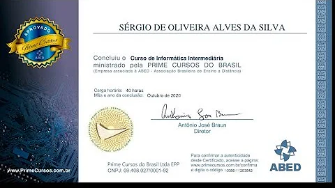 Como imprimir Certificado Digital Prime cursos?