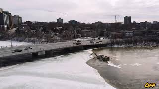 : Amphibex ice breaker boat in action 2021 Rideau River