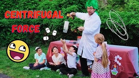 Science Experiments for kids Centrifugal Force with Dr. Shnitzel