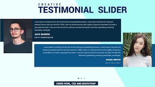 Css Testimonial Slider | Testimonial Slider Section | Owl Carousel | HTML, CSS & BOOTSTRAP