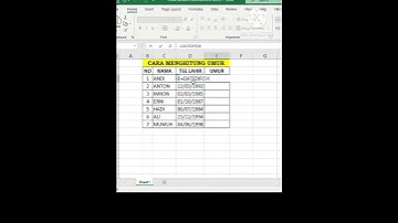 Cara Menghitung Umur di Excel dengan cepat.. #exceltutorial #exceltips