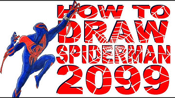 How to draw Spiderman 2099 (Across the Spiderverse)