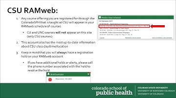 Using your CSU RAMweb account