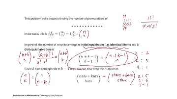 Stars and Bars Counting – Introduction to Mathematical Thinking