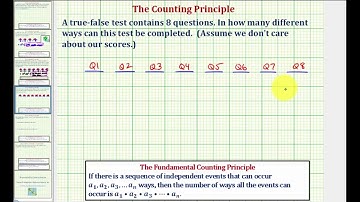 Ex Determine the Number of Ways to Complete a True False Test   Counting Principle