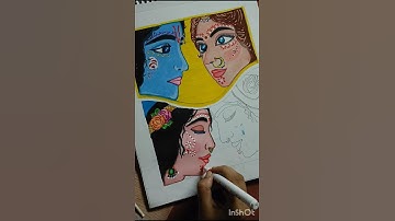 |Radha Krishna painting| part - 3🫣❤️#art #radhakrishna #radheradhe #drawing #youtube #youtubeshorts