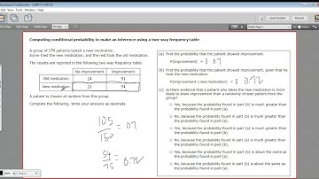Computing conditional probability to make an inference