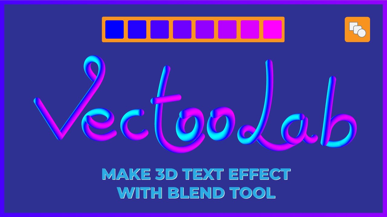 How to Make 3D Text Effect Using Blend Tool in Illustrator