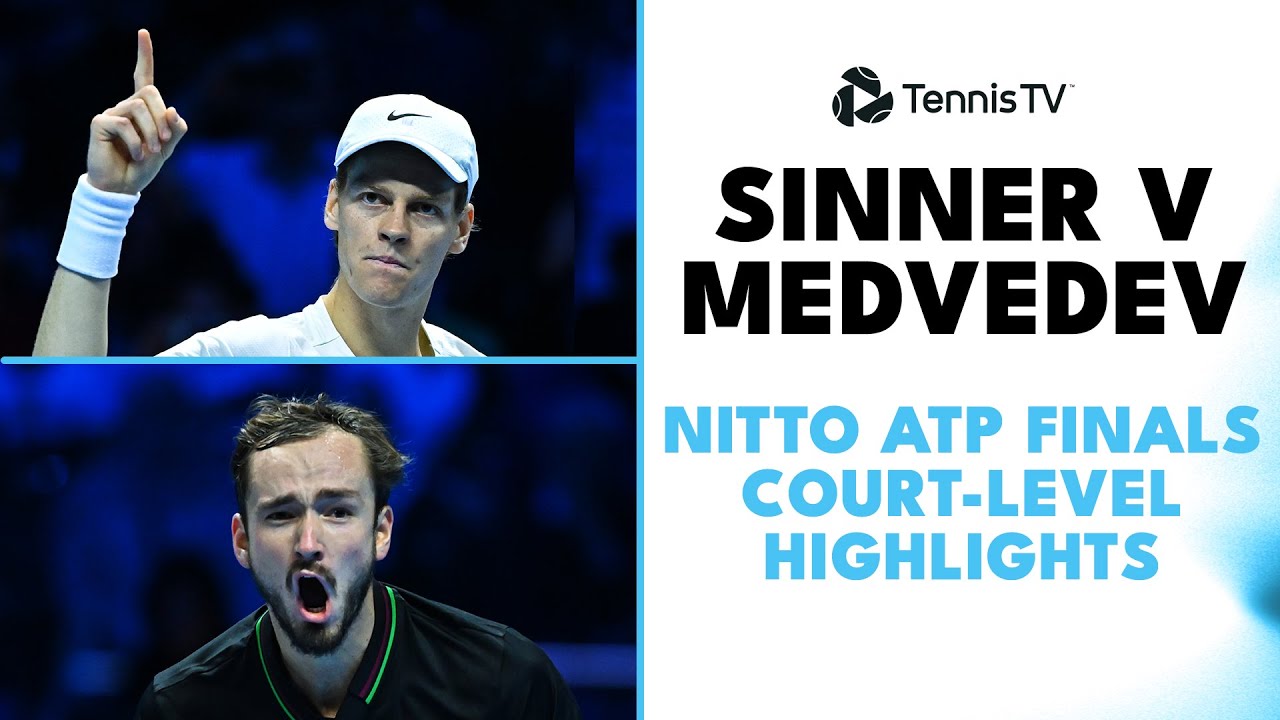 Jannik Sinner vs Daniil Medvedev: Highlights From Court-Level | Nitto ATP Finals 2023