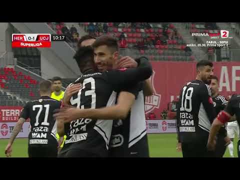 GOOOL! Hermannstadt - U Cluj 0-1. Filip deschide scorul în meciul de la Sibiu! Execuție genială