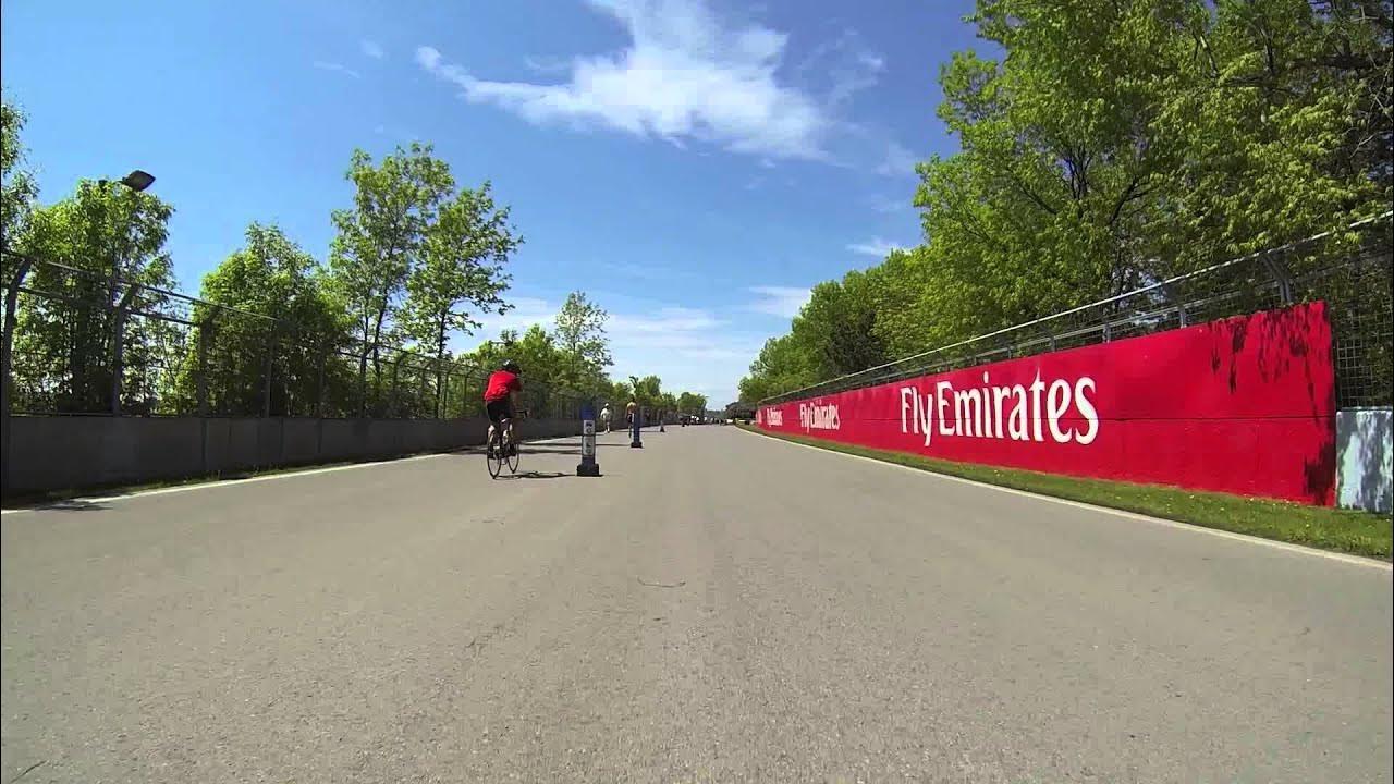 Cycling on Circuit GillesVilleneuve Formula 1 race track YouTube