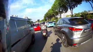 #235 Peak Hour Expressway Traffic and Courteous P Plate Rider Singapore