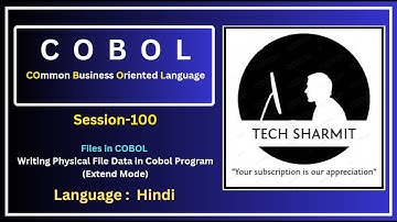 File Handling in COBOL: Writing Physical File Data with OPEN EXTEND to Append Data (Session-100)