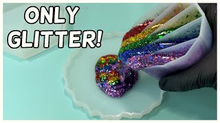 Dirty Pour with ONLY Glitter in Epoxy RESIN!? Let