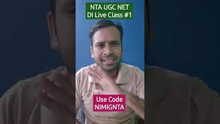 NTA UGC NET Paper 1 DI Live Class #1