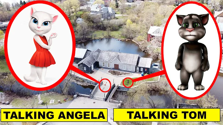 DRONE CATCHES TALKING ANGELA AND TALKING TOM AT AB...