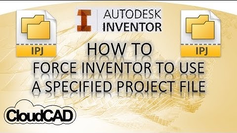 How to set/force an IPJ project file on open | Autodesk Inventor