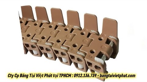 Băng tải xích nhựa chạy cong có lan can dẫn hướng biên đúc liền, mã: xích nhựa 8829 & xích nhựa 8830