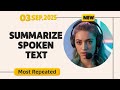 Summarize Spoken Text PTE - September 2025 - Real Exam Questions with Sample Answers
