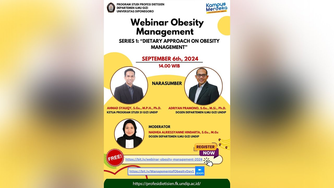 Webinar Series 1: Dietary Approach on Obesity Management - YouTube