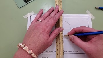 Arcs tangent to a circle and a line