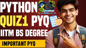 📌 Python PYQ Quiz 1 | IIT Madras BS Degree | Past Year Questions Solved!