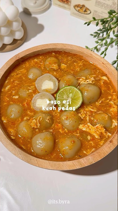 RESEP BASO ACI KUAH PEDAS #shorts #basoaci #cilok #resepmasakan
