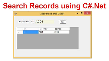 How to Search Records using C#.net